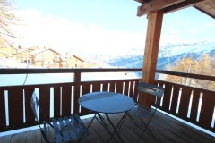 Vue du balcon en hiver